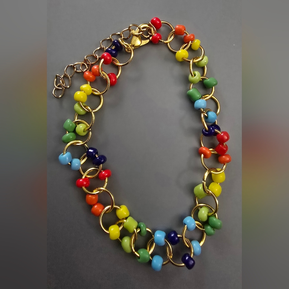Hand Crafted Colorful Beaded Bracelet